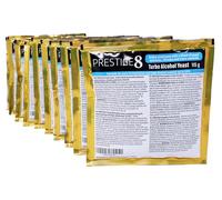 The Original Prestige - Prestige 8 Turbo Yeast 20 Percent - Pack of 10 - All Purpose Home for Pure Fermentation and Fermentation of Beverages, Distillates, and Fruit Drinks - 1200 Grams