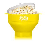 The Original Proper Popper Microwave Popcorn Popper, Silicone Popcorn Maker, Collapsible Bowl BPA Free & Dishwasher Safe - (Yellow)