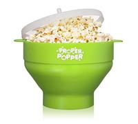 The Original Proper Popper Microwave Popcorn Popper, Silicone Popcorn Maker, Collapsible Bowl BPA Free & Dishwasher Safe - (Green)