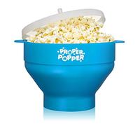 The Original Proper Popper Microwave Popcorn Popper, Silicone Popcorn Maker, Collapsible Bowl BPA Free & Dishwasher Safe - (Turquoise)