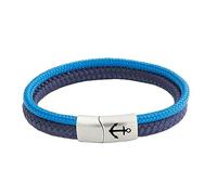 The Original Sailing Rope Bracelet "Tidewisp", Unisex, with Stainless Steel Safety Magnetic Clasp and Anchor Engraving, Multi-Strand Design, Paracord, 8 mm Diameter, Handmade, 19 cm - 24 cm, sailing