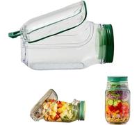 The Original Salad Pod Jar Side Open, Portable Salad Container, Snack Box with Lid, Suitable for Home, Outdoor, Travel and Party (1)