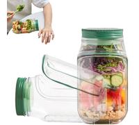 The Original Salad Pod, Portable Fresh, with Leakproof Dressing Compartment, for Meal Prep & Travel Suitable for Home, Outdoor, Travel and Party, Microwave/Dishwasher/Freezer Safe green