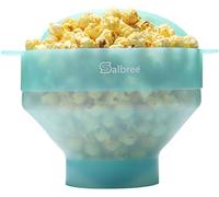 The Original Salbree Microwave Popcorn Popper, Silicone Popcorn Maker, Collapsible Microwavable Bowl - Hot Air Popper - No Oil Required - The Most Colors Available (Transparent Mint)