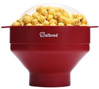 The Original Salbree Microwave Popcorn Popper, Silicone Popcorn Maker, Collapsible Microwavable Bowl - Hot Air Popper - No Oil Required - The Most Colors Available (Ruby Red)
