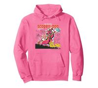 The Original Scooby-Doo Featuring The Gang Merch Pullover Hoodie, Adult Unisex, Bright Pink, XX-Large