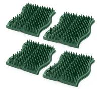 The Original ScratchnAll Animal Scratch Pad, Flexible Acupressure Nubs & Interlocking Design, Very Durable & All-Weather, Great for Domestic, Barnyard and Zoo Animals - USA Made, Hunter Green (4 Pack)