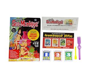 The Original Sea Monkeys Instant Life Retro Pack | Includes Eggs, Food, Water Purifier, And Feeding Spoon | Discover Sea Creatures With This Grow Your Own Pet Science Toy For Kids Aged 5+