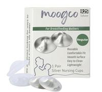 The Original Silver Nursing Cups - Silver Nipple Shields - Silver Cups Breastfeeding for Nursing Newborn - Protect and Soothe Your Nursing Nipples (925k Regular)