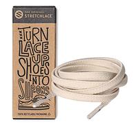 THE ORIGINAL STRETCHLACE | Elastic Shoe Laces | As Seen on Shark Tank | Flat Stretch Shoelaces 24" Inches (60 cm), Ivory