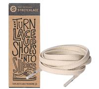 THE ORIGINAL STRETCHLACE | Elastic Shoe Laces | As Seen on Shark Tank | Flat Stretch Shoelaces 30" Inches (77 cm), Ivory