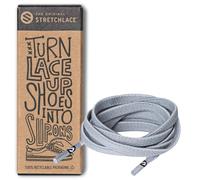 THE ORIGINAL STRETCHLACE | Elastic Shoe Laces | As Seen on Shark Tank | Flat Stretch Shoelaces 30" Inches (77 cm), Light Grey