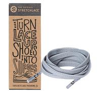 THE ORIGINAL STRETCHLACE | Elastic Shoe Laces | As Seen on Shark Tank | Flat Stretch Shoelaces 45" Inches (114 cm), Light Grey