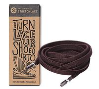 THE ORIGINAL STRETCHLACE | Elastic Shoe Laces | As Seen on Shark Tank | Flat Stretch Shoelaces 45" Inches (114 cm), Dark Brown