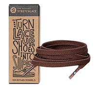 THE ORIGINAL STRETCHLACE | Elastic Shoe Laces | As Seen on Shark Tank | Flat Stretch Shoelaces 47" Inches (119 cm), Brown