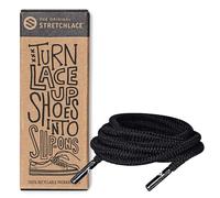 THE ORIGINAL STRETCHLACE | Elastic Shoe Laces | As Seen on Shark Tank | Round Stretch Shoelaces | 35" Inches (88 cm), Black