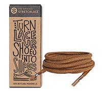 THE ORIGINAL STRETCHLACE | Elastic Shoe Laces | As Seen on Shark Tank | Round Stretch Shoelaces | 63" Inches (160 cm), Light Brown
