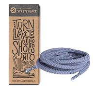 THE ORIGINAL STRETCHLACE Elastic shoe laces, round stretch shoelaces, grey, 24 in (60 cm)
