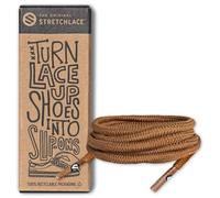 THE ORIGINAL STRETCHLACE Elastic shoe laces, round stretch shoelaces, light brown, 47 in (119 cm)