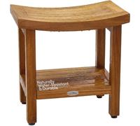The Original Sumba 18" Teak Shower Bench with Shelf