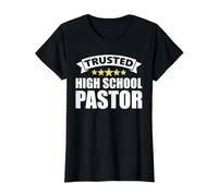 The Original Trusted High School Pastor Value Graphic T-Shirt, Women, Black, XL