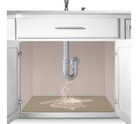 The Original Under Sink Mat - Adjustable Silicone mat, Waterproof Under The Sink Bathroom Vanity Mat - 28" x 19" or smaller