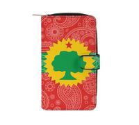 The Oromo Liberation Flag Paisley Fashion Wallet Credit Card Holder Slim Coin Pocket Purse Handheld Phone Bags for Women Men 8×4.5×1.5 Inches