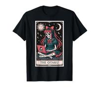 The Otaku Anime Manga Japanese Girl Tarot Card Skeleton T-Shirt