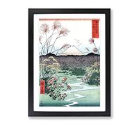 The Otsuki Plain In Kai Province By Utagawa Hiroshige Asian Japanese Framed Wall Art Print, Ready to Hang Picture for Living Room Bedroom Home Office Décor, Black A3 (34 x 46 cm)