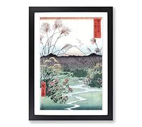 The Otsuki Plain in Kai Province by Utagawa Hiroshige Framed Print | A2 Black Framed Wall Art | Ready to Hang | Asian Nature Picture | Living Room Bedroom Lounge Office