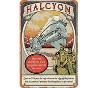 THE OUTER WORLDS Poster Vintage Retro Metal Sign 8x12 Inch Man Cave Home Wall Decor