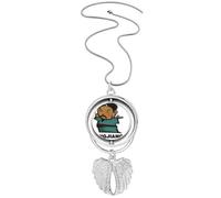The Outlaws Of Marsh Songjiang Drawing Pendant Angel Wings Rotating Necklace Jewelry