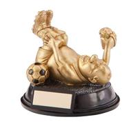 The Outrageous Beer Belly Football Team Players, Engraved Comical Trophy Award - Enter Your Own Custom Text (The Diver)