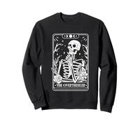 The Overthinker Skeleton Tarot Card Design Sweatshirt