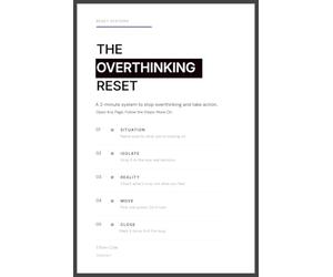 The Overthinking Reset: A 2-Minute Decision Tool to Stop Overthinking, Calm Your Mind, and Take Action Instantly