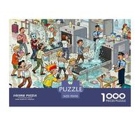 The Overwhelmed Airport Security Check Wooden Jigsaw Puzzle Waterproof 1000 Piece Puzzles for Adults Gifts Colourful Challenging Games
