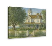 The Owens House Practical Magic Inspired Watercolor Painting Print Canvas Poster Bedroom Decor Landscape Office Room Decor Gift 24x36inch(60x90cm)