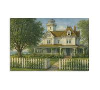 The Owens House Practical Magic Inspired Watercolor Painting Print Canvas Poster Bedroom Decor Landscape Office Room Decor Gift 24x36inch(60x90cm)