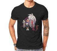 The Owl House EDA T Shirt Vintage Alternative Tshirt Oversized O-Neck Short Sleeve Black