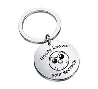 The Owl House Inspired Gift Hooty Fans Gift Hooty Keychain Hooty Knows Your Secrets Keychain (H-K-Y-Secrets Keychain)