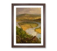 The Oxbow Met By Thomas Cole Classic Painting Framed Print | A3 Walnut Framed Wall Art | Ready to Hang | Classic Historical Picture | Living Room Bedroom Lounge Office