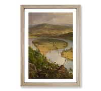 The Oxbow Met by Thomas Cole Framed Print | A2 Oak Framed Wall Art | Ready to Hang | Modern Nature Picture | Living Room Bedroom Lounge Office
