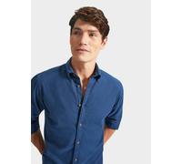 The Oxford Shirt Company Button Down Flannel Shirt - Navy - S - Classic Fit