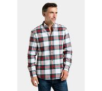 The Oxford Shirt Company Button Down Flannel Shirt - Red and White Check - S - Classic Fit