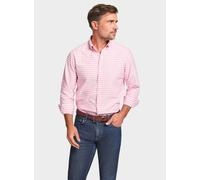 The Oxford Shirt Company Button Down Oxford Shirt - Pink Check - S - Tailored Fit