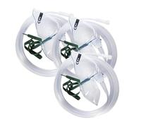 The Oxygen Store Home Oxygen Masks Medium Concentration Adult with 2.1 Metre Tube Tubing, 3 Pack, Transparent PVC Design with Secure Fit for Home Oxygen Use, Clear