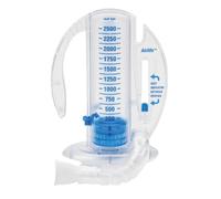 The Oxygen Store Spirometer Deep Breathing Exerciser, Monitor Lung Capacity up to 2500 mL, Latex-Free with Adjustable Goal Indicator, Transparent, One Size