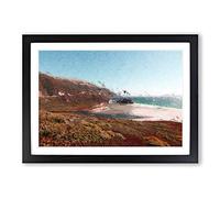 The Pacific Coast Highway in California Framed Print | A2 Black Framed Wall Art | Ready to Hang | Modern Beach Picture | Living Room Bedroom Lounge Office