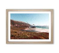 The Pacific Coast Highway in California Framed Print | A2 Oak Framed Wall Art | Ready to Hang | Modern Beach Picture | Living Room Bedroom Lounge Office