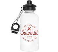 The Packard Sawmill, Twin Peaks Reusable White Aluminum Water Bottle Reusable White Water Bottle